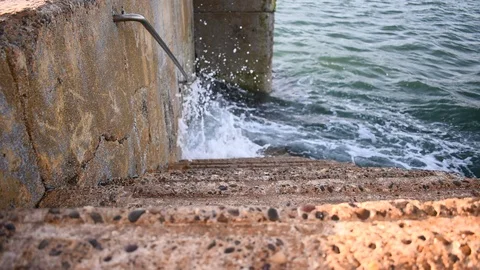 Jetty/Pier Stairs Stock Footage 111891126