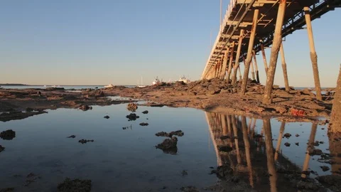 Jetty/Pier at Sunset 스톡 동영상 111716346