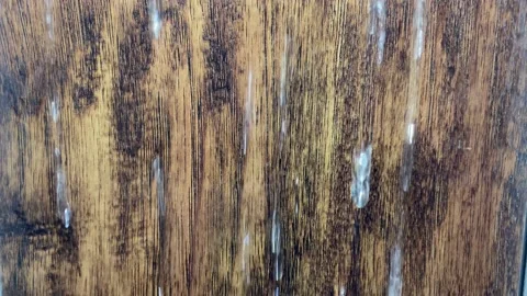 Jetwaters flow down a wooden laminate. Stock Footage 150277863