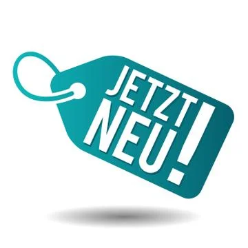 Jetzt neu. Eps10 vector label. Stock Illustration