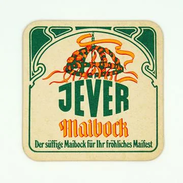 Jever Maibock beer coaster Stock Photos