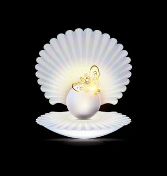 Jewel and shell Stock Illustration