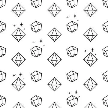 Jewel diamond icon pattern template Stock Illustration