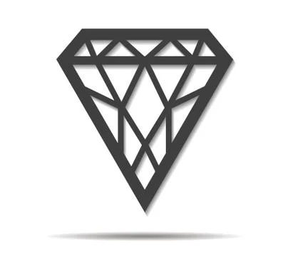 Jewel double shadow icon vector 스톡 일러스트