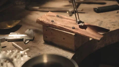 Jeweler at work.  Stock Footage 196171984