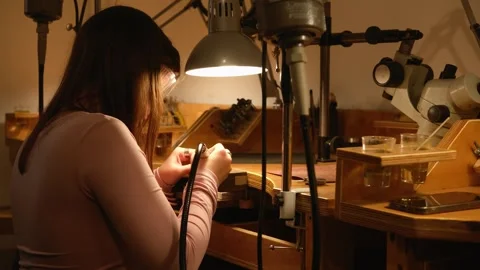 Jeweler workshop Stock Footage 321768840