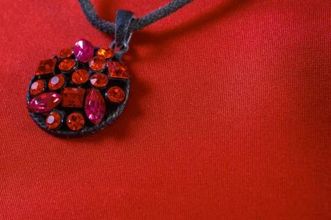 Jewelery ruby pendant Stock Photos