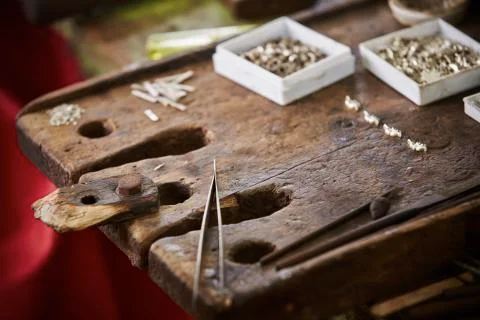 Jewelery workshop 스톡 사진