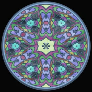 Jewelled orb generated texture Stock Illustration