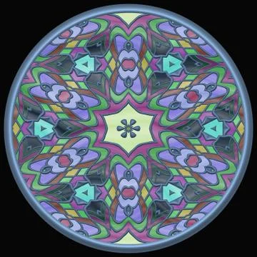 Jewelled orb generated texture Stock Illustration