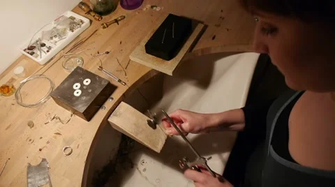 Jeweller at work Stock Footage 11849496