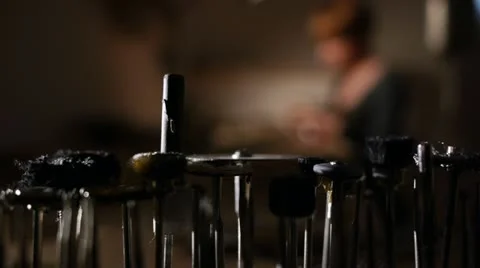 Jeweller at work Stock Footage