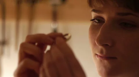 Jeweller at work Stock Footage 11849872
