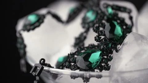 Jewelry and ice. Stock Footage 140844255