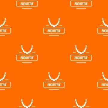 Jewelry bijouterie pattern vector orange Illustrazione stock
