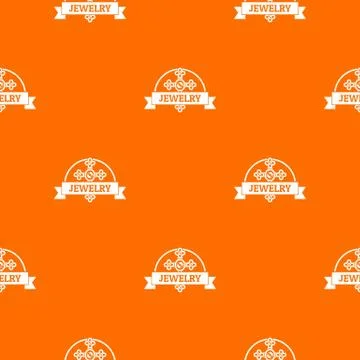 Jewelry cross pattern vector orange 스톡 일러스트