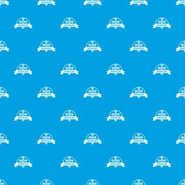 Jewelry cross pattern vector seamless blue 스톡 일러스트