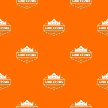 Jewelry crown pattern orange Stock Illustration