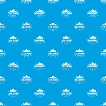 Jewelry crown pattern vector seamless blue 스톡 일러스트