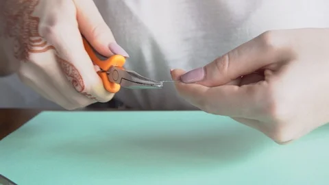 Jewelry designer working in studio, creating unique handmade pieces. Stock Footage 88798653