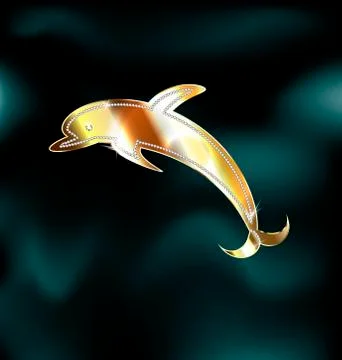 Jewelry dolphin Stock Illustration