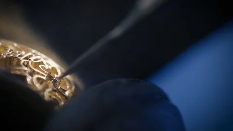 Jewelry drill in ring Stock Footage 73438470