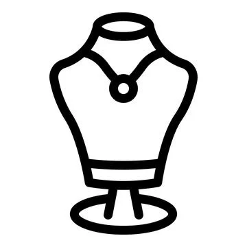 Jewelry dummy ruby icon, outline style Illustrazione stock