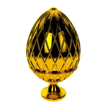 Jewelry egg. 3D render Illustrazione stock