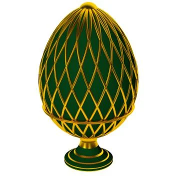 Jewelry egg. 3D render Stock-Illustration