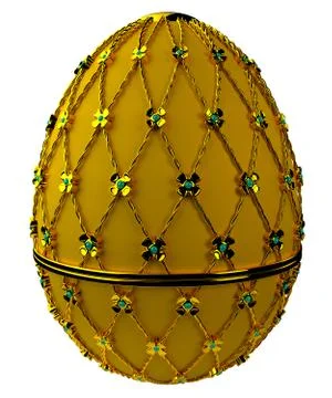 Jewelry egg. 3D render Stock Illustration