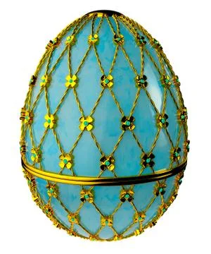 Jewelry egg. 3D render Stock Illustration