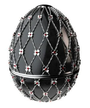 Jewelry egg. 3D render Stock-Illustration