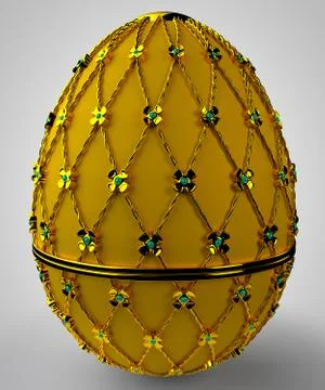 Jewelry egg. 3D render Stock Illustration