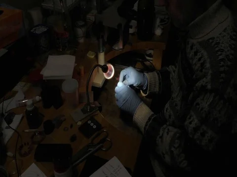 Jewelry. Enameling ring. Stock Footage 79960818