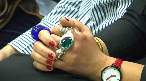Jewelry On Hand 2 Stock Footage 37606535