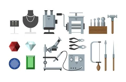 Jewelry instruments set. イラスト素材