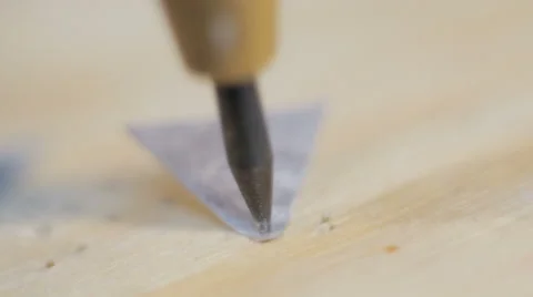 Jewelry maker using needle with metal macro 스톡 동영상 59612305