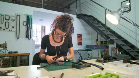 Jewelry maker at work slide 스톡 동영상 59608041