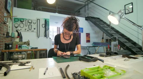 Jewelry maker at work slide Stock Footage 59617663