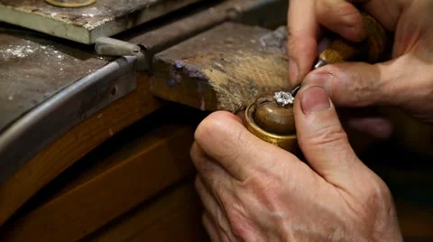 Jewelry Making  Setting a Stone Stock-Footage 39242509
