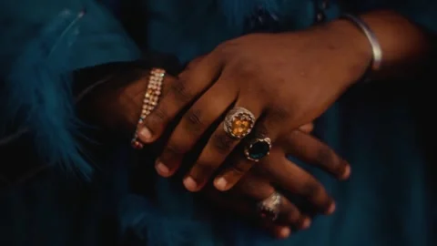 Jewelry on Model hands Stock Footage 276619862
