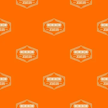 Jewelry pattern orange Stock Illustration