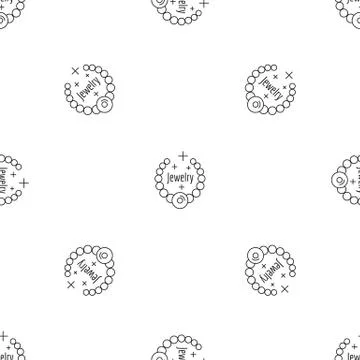 Jewelry pattern seamless Stock Illustration