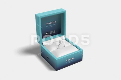 Jewelry Ring Gift Box Mockup PSD Template