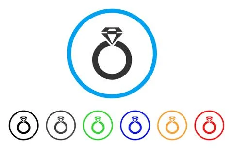 Jewelry Ring Rounded Icon 스톡 일러스트