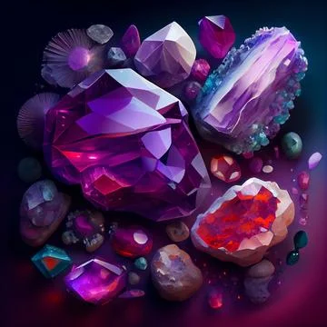 Jewelry rocks of ruby Illustrazione stock