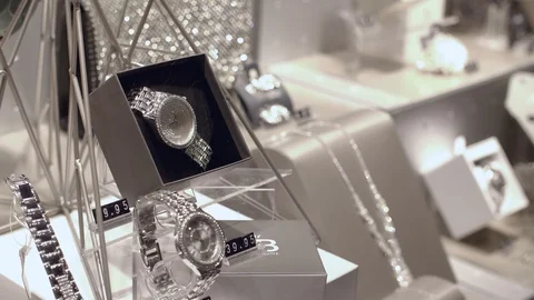 Jewelry Store Window Stock Footage 101706430