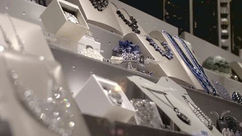 Jewelry Store Window Stock Footage 101708445