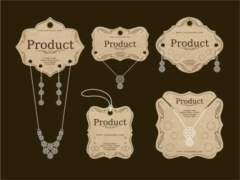Jewelry Tags Design Stock Illustration