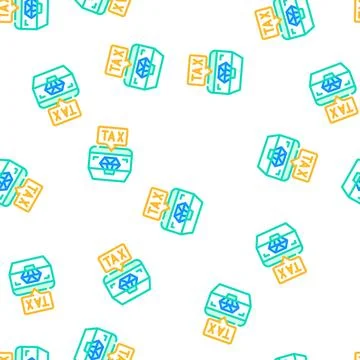 Jewelry tax vector seamless pattern Stock Illustration